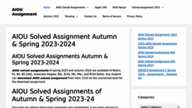 What Aiousolvedassignment.com website looks like in 2024 