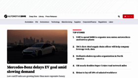 What Automotivedive.com website looks like in 2024 