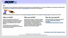 What Acor.org website looks like in 2024 
