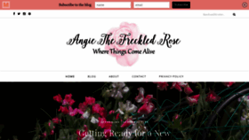 What Angiethefreckledrose.com website looks like in 2024 