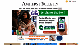 What Amherstbulletin.com website looks like in 2024 