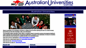 What Australianuniversities.com.au website looks like in 2024 