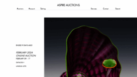 What Aspireauctions.com website looks like in 2024 