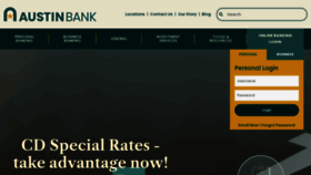 What Austinbank.com website looks like in 2024 