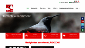 What Alpenzoo.at website looks like in 2024 