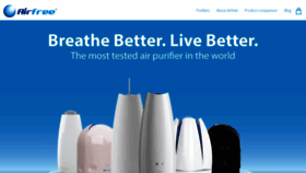 What Airfree.com website looks like in 2024 