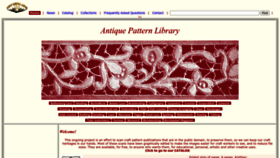 What Antiquepatternlibrary.org website looks like in 2024 