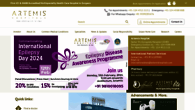What Artemishospitals.com website looks like in 2024 