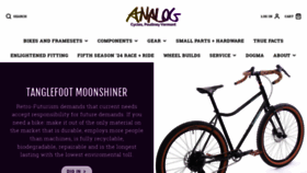 What Analogcycles.com website looks like in 2024 