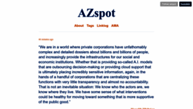 What Azspot.net website looks like in 2024 