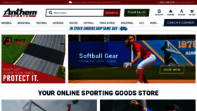 What Anthem-sports.com website looks like in 2024 