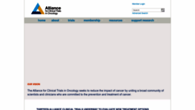 What Allianceforclinicaltrialsinoncology.org website looks like in 2024 