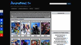 What Animeland.tv website looks like in 2024 