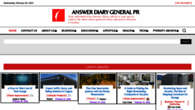 What Answerdiary.com website looks like in 2024 