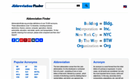 What Abbreviationfinder.org website looks like in 2024 