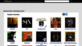 What Allmusicals.com website looks like in 2024 