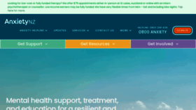 What Anxiety.org.nz website looks like in 2024 