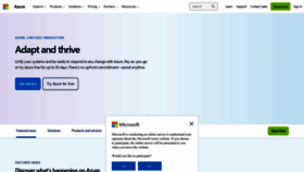 What Azure.net website looks like in 2024 