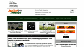 What Agritechtomorrow.com website looks like in 2024 