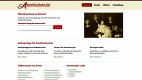 What Ahnenforschung.net website looks like in 2024 