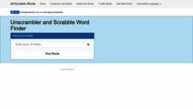 What Allscrabblewords.com website looks like in 2024 