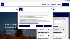 What Axatravelinsurance.com website looks like in 2024 