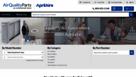 What Airqualityparts.com website looks like in 2024 