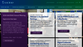 What Aacrao.org website looks like in 2024 