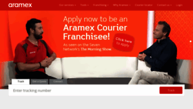What Aramex.com.au website looks like in 2024 