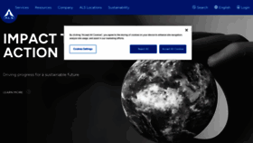 What Alsglobal.com website looks like in 2024 