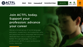 What Actfl.org website looks like in 2024 