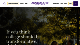 What Agnesscott.edu website looks like in 2024 
