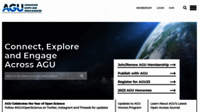 What Agu.org website looks like in 2024 