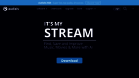 What Audials.com website looks like in 2024 