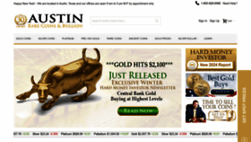 What Austincoins.com website looks like in 2024 