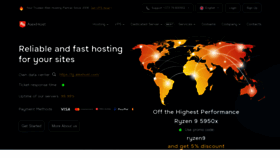 What Alexhost.com website looks like in 2024 