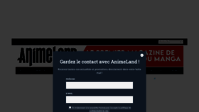 What Animeland.fr website looks like in 2024 
