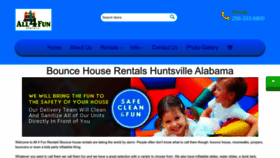 What All4funrentals.com website looks like in 2024 