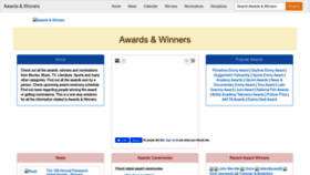 What Awardsandwinners.com website looks like in 2024 
