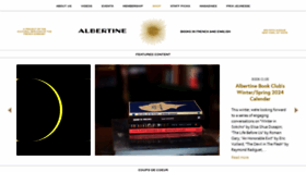 What Albertine.com website looks like in 2024 