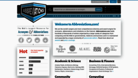 What Abbreviations.com website looks like in 2024 