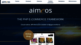What Aimeos.org website looked like in 2024 (1 year ago)