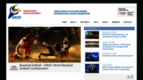 What Arisf.sport website looks like in 2024 
