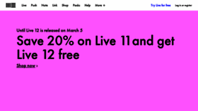 What Ableton.com website looks like in 2024 
