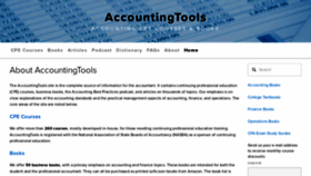 What Accountingtools.com website looks like in 2024 