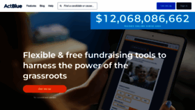 What Actblue.com website looked like in 2024 (1 year ago)