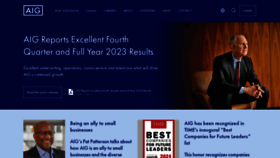 What Aig.com website looks like in 2024 