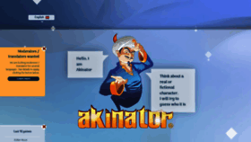 What Akinator.com website looks like in 2024 