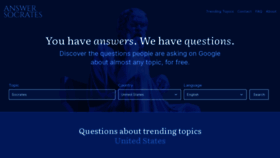 What Answersocrates.com website looks like in 2024 