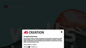 What As-creation.com website looks like in 2024 